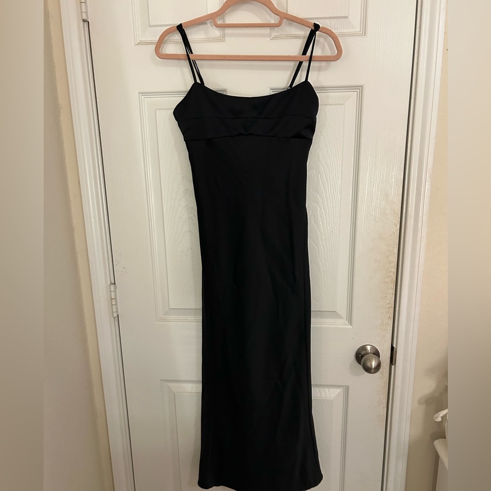 H&M Black Maxi Dress with Spaghetti Straps